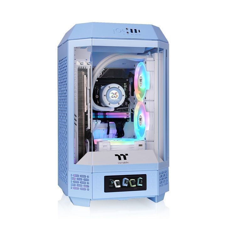 Thermaltake The Tower 250 Mini Tower Chassis Tempered Glass Hydrangea Blue