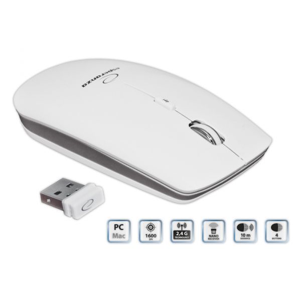 Esperanza Saturn Wireless 4D optical Mouse White Esperanza Saturn Wireless 4D optical Mouse White