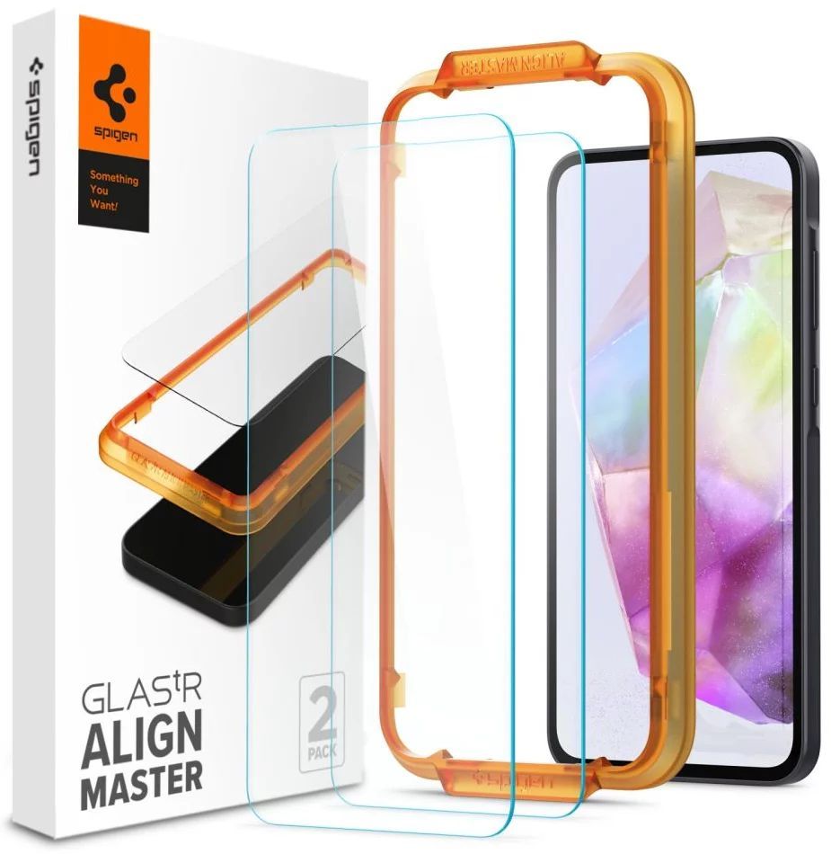 Spigen Glass tR AlignMaster Samsung Galaxy A35 2 Pack Spigen Glass tR AlignMaster Samsung Galaxy A35 2 Pack