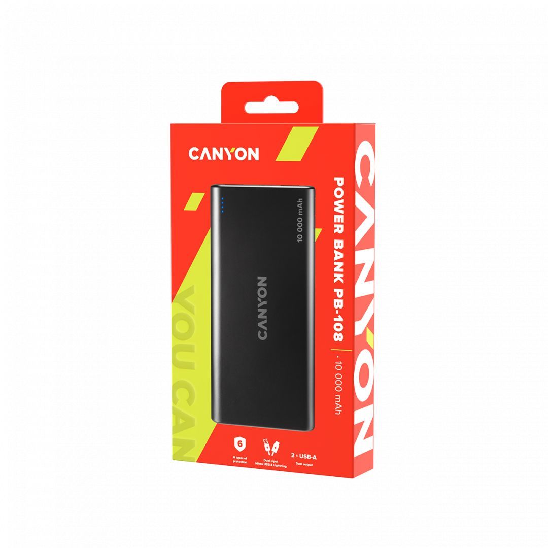 Canyon CNE-CPB1008B 10000mAh PowerBank Black Canyon CNE-CPB1008B 10000mAh PowerBank Black