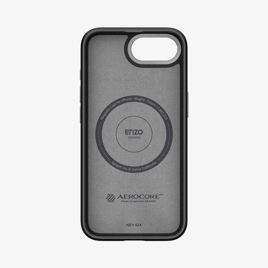 Spigen Enzo Aramid MagSafe case for iPhone 16e Matte Black