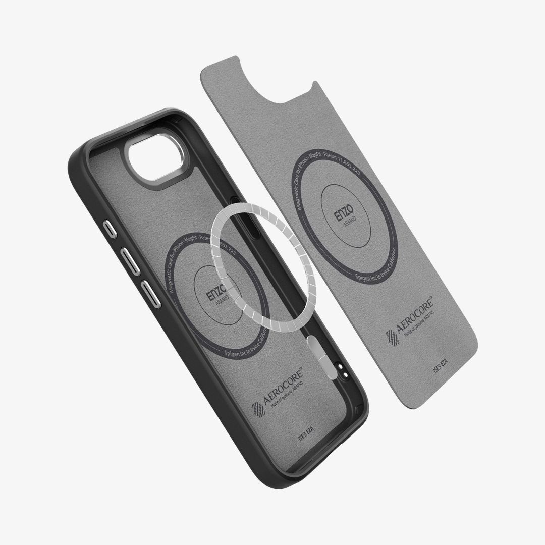 Spigen Enzo Aramid MagSafe case for iPhone 16e Matte Black