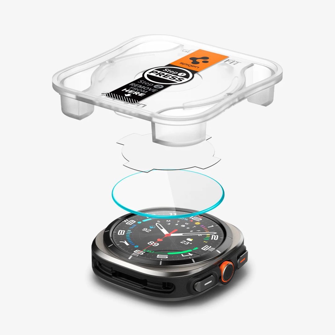 Spigen Glass tR EZ Fit 2 Pack Samsung Galaxy Watch Ultra Transparency