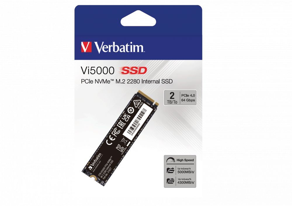 Verbatim 2TB M.2 2280 NVMe Vi5000 Verbatim 2TB M.2 2280 NVMe Vi5000