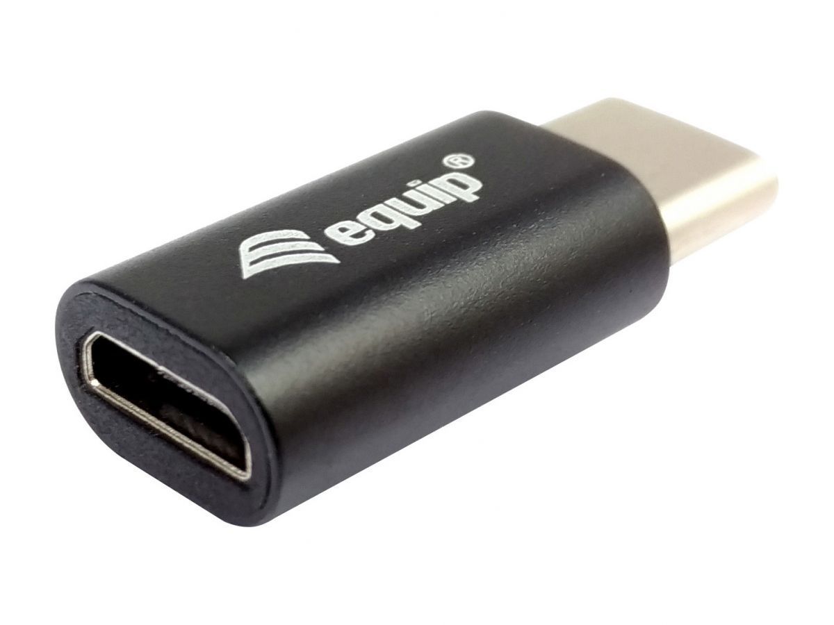 EQuip USB-C to Micro USB Adapter Black EQuip USB-C to Micro USB Adapter Black