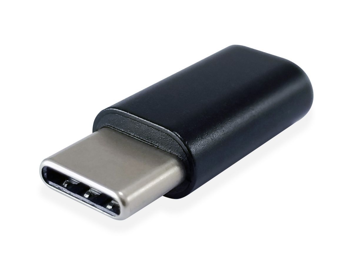EQuip USB-C to Micro USB Adapter Black EQuip USB-C to Micro USB Adapter Black