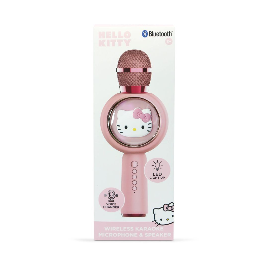 OTL Technologies HK1210 Hello Kitty PopSing LED Karaoke Microphone Pinlk