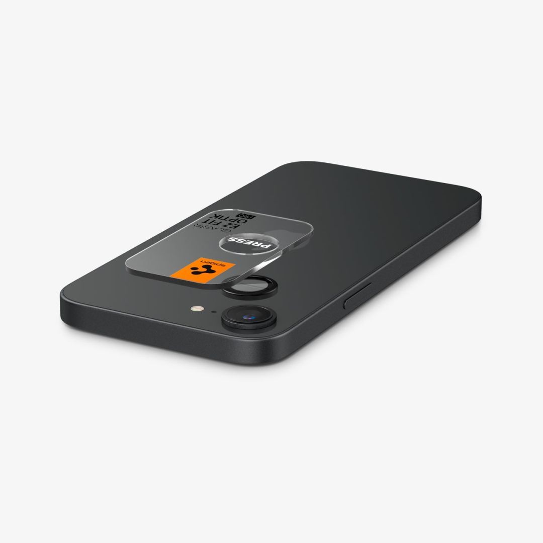 Spigen Glass tR EZ Fit Optik Pro 2 Pack iPhone 16e Black Spigen Glass tR EZ Fit Optik Pro 2 Pack iPhone 16e Black