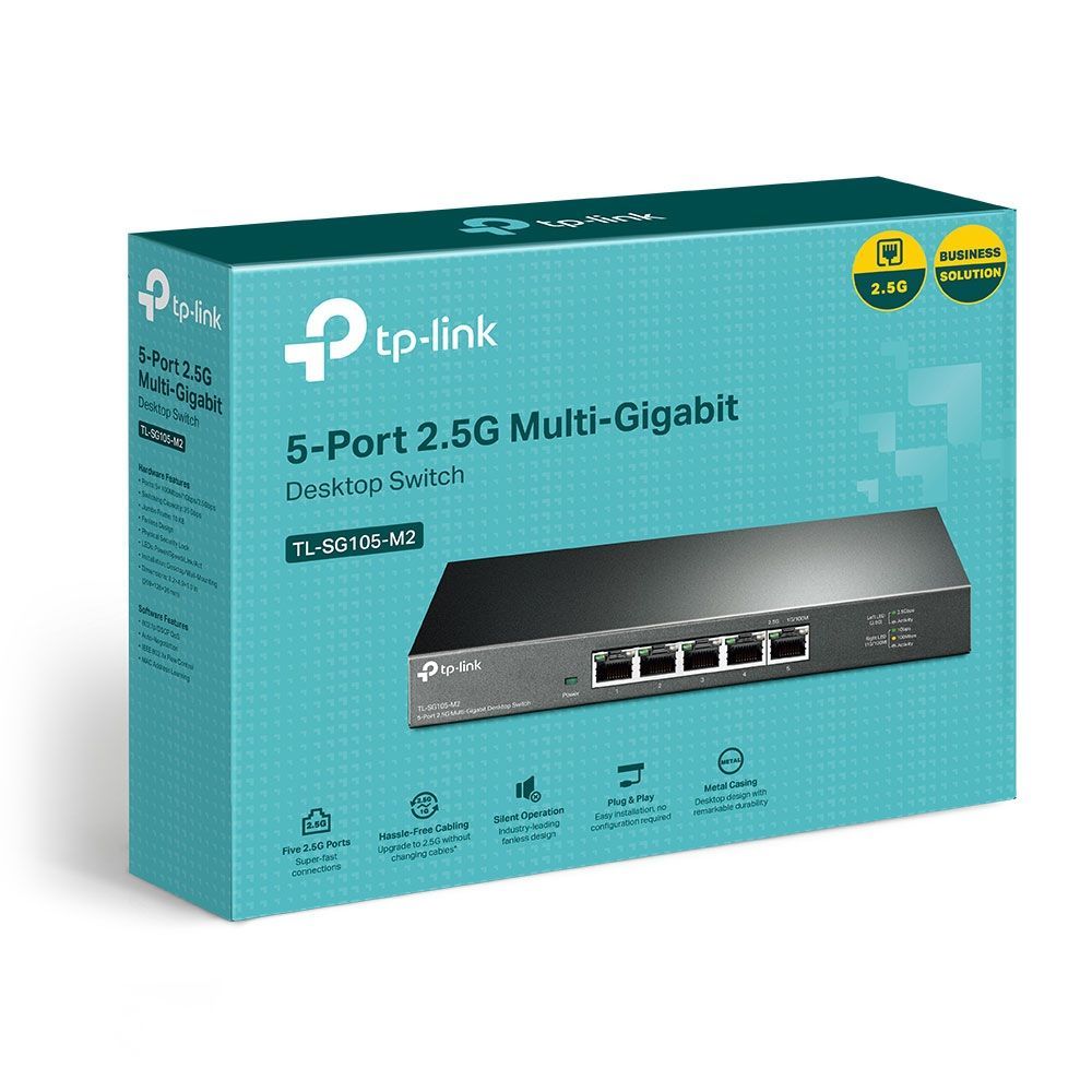 TP-Link TL-SG105-M2 5-Port 2.5G Desktop Switch TP-Link TL-SG105-M2 5-Port 2.5G Desktop Switch