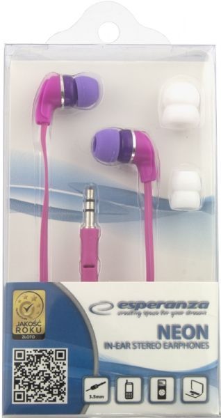 Esperanza EH147P Earphone Neon Pink
