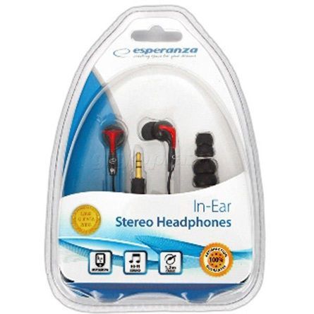 Esperanza In-Ear Stereo Earphones Black/Red Esperanza In-Ear Stereo Earphones Black/Red