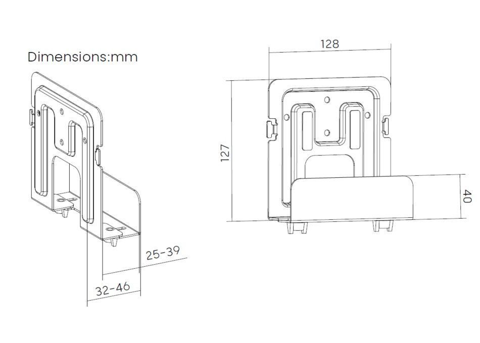 EQuip Universal Media Player Mount Black EQuip Universal Media Player Mount Black