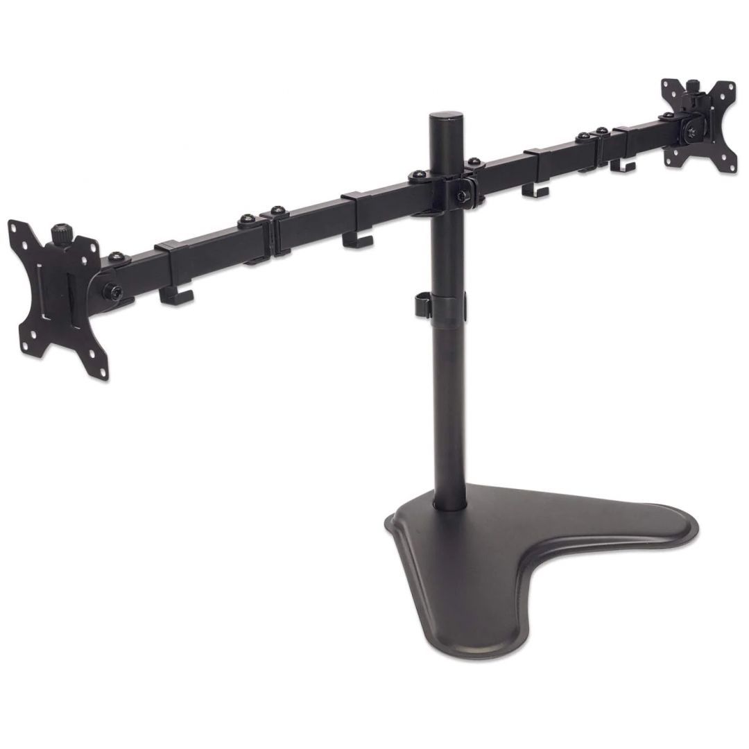 Manhattan Universal Dual Monitor Stand with Double-Link Swing Arms Manhattan Universal Dual Monitor Stand with Double-Link Swing Arms
