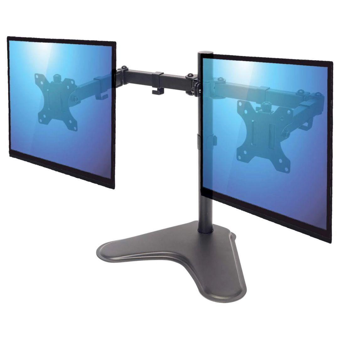 Manhattan Universal Dual Monitor Stand with Double-Link Swing Arms Manhattan Universal Dual Monitor Stand with Double-Link Swing Arms