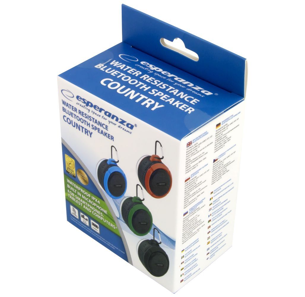 Esperanza EP125KB Country Bluetooth Speaker Black/Blue