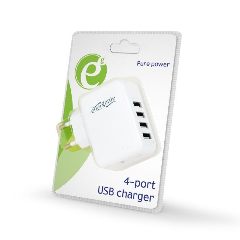 Gembird EG-U4AC-02 Universal USB Charger White Gembird EG-U4AC-02 Universal USB Charger White