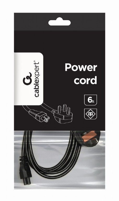 Gembird PC-187-ML12 UK power cord 1,8m Black Gembird PC-187-ML12 UK power cord 1,8m Black