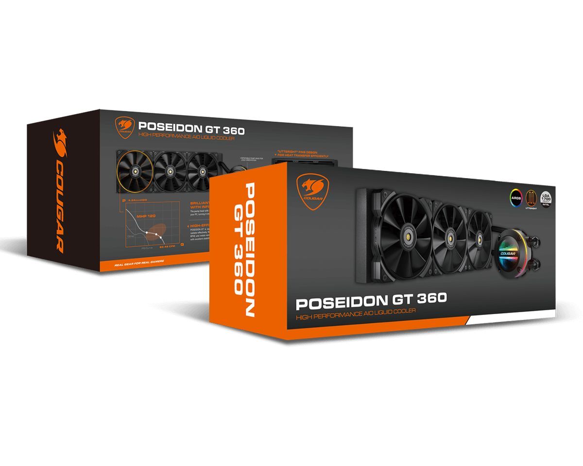 Cougar Poseidon GT 360 AiO Liquid Water Cooling Cougar Poseidon GT 360 AiO Liquid Water Cooling