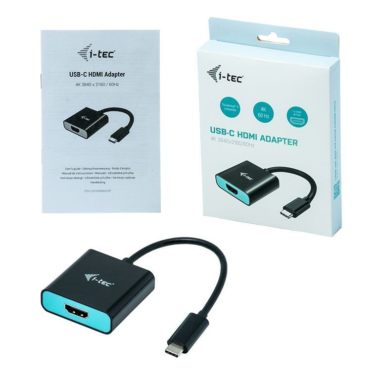 I-TEC USB-C HDMI 4K/60 Hz Adapter cable Black I-TEC USB-C HDMI 4K/60 Hz Adapter cable Black