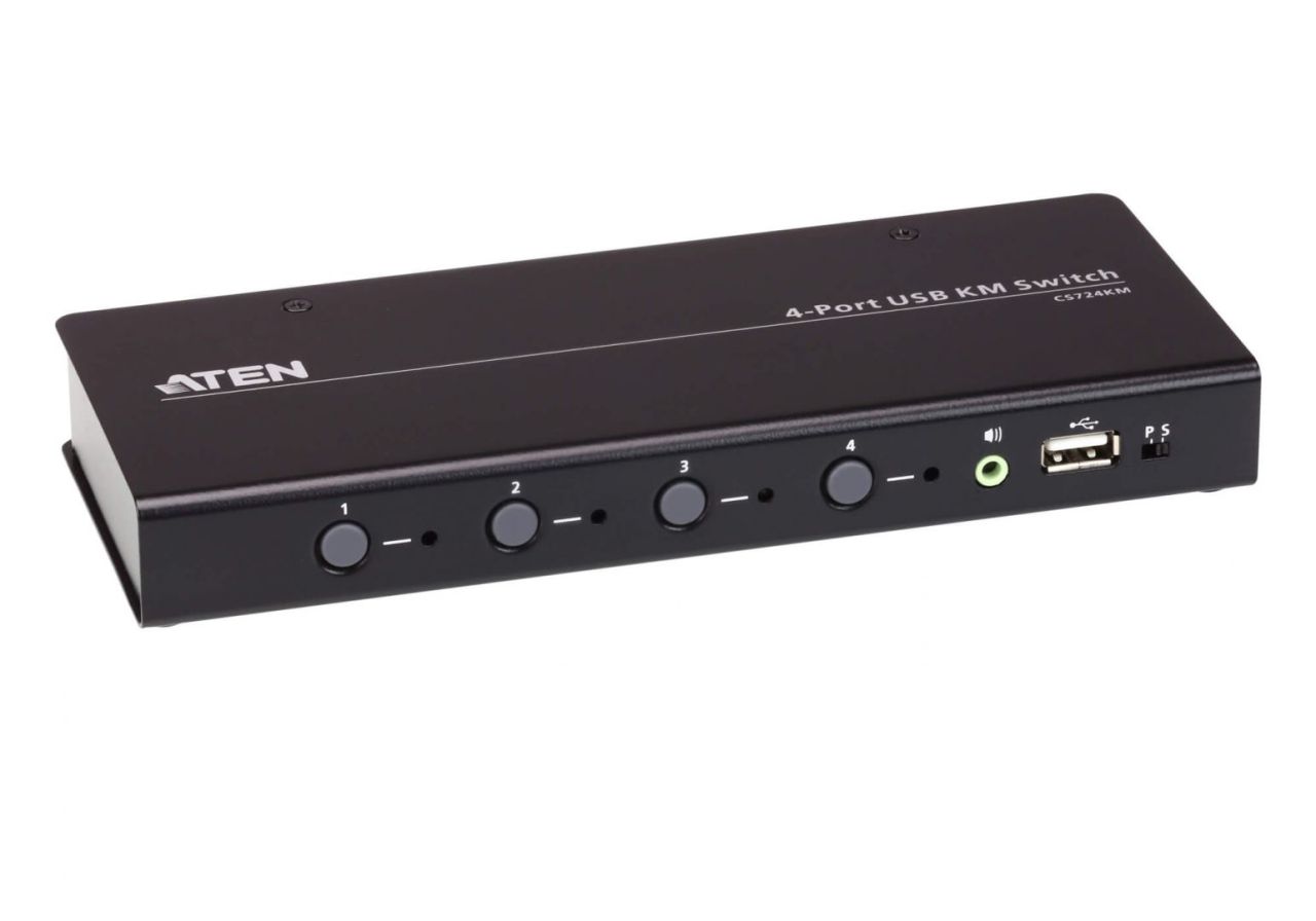 ATEN CS724KM 4-port USB Boundless KM Switch + Cables ATEN CS724KM 4-port USB Boundless KM Switch + Cables