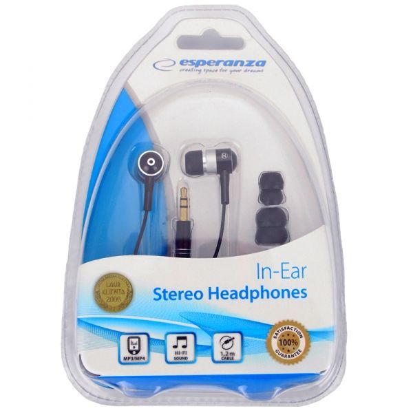 Esperanza EH128 Stereo Earphones Black Esperanza EH128 Stereo Earphones Black