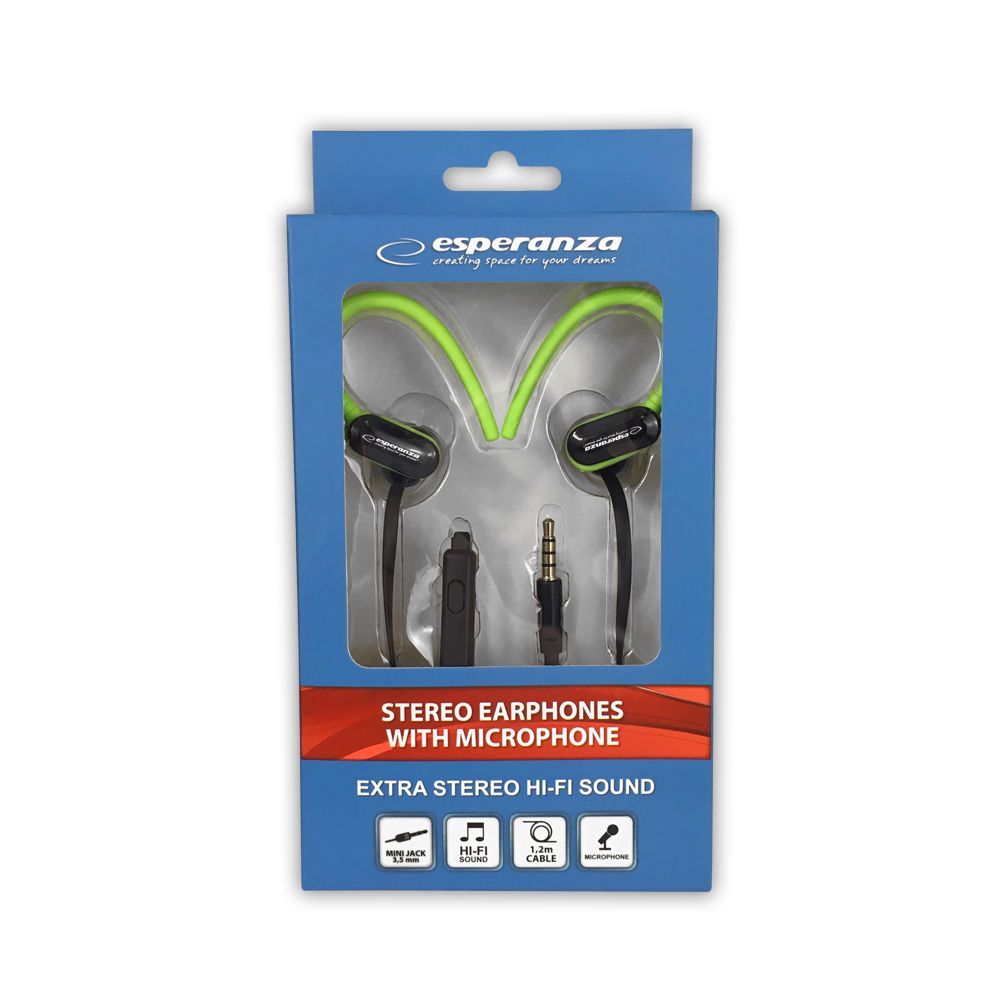 Esperanza EH197KG Headset Black/Green Esperanza EH197KG Headset Black/Green