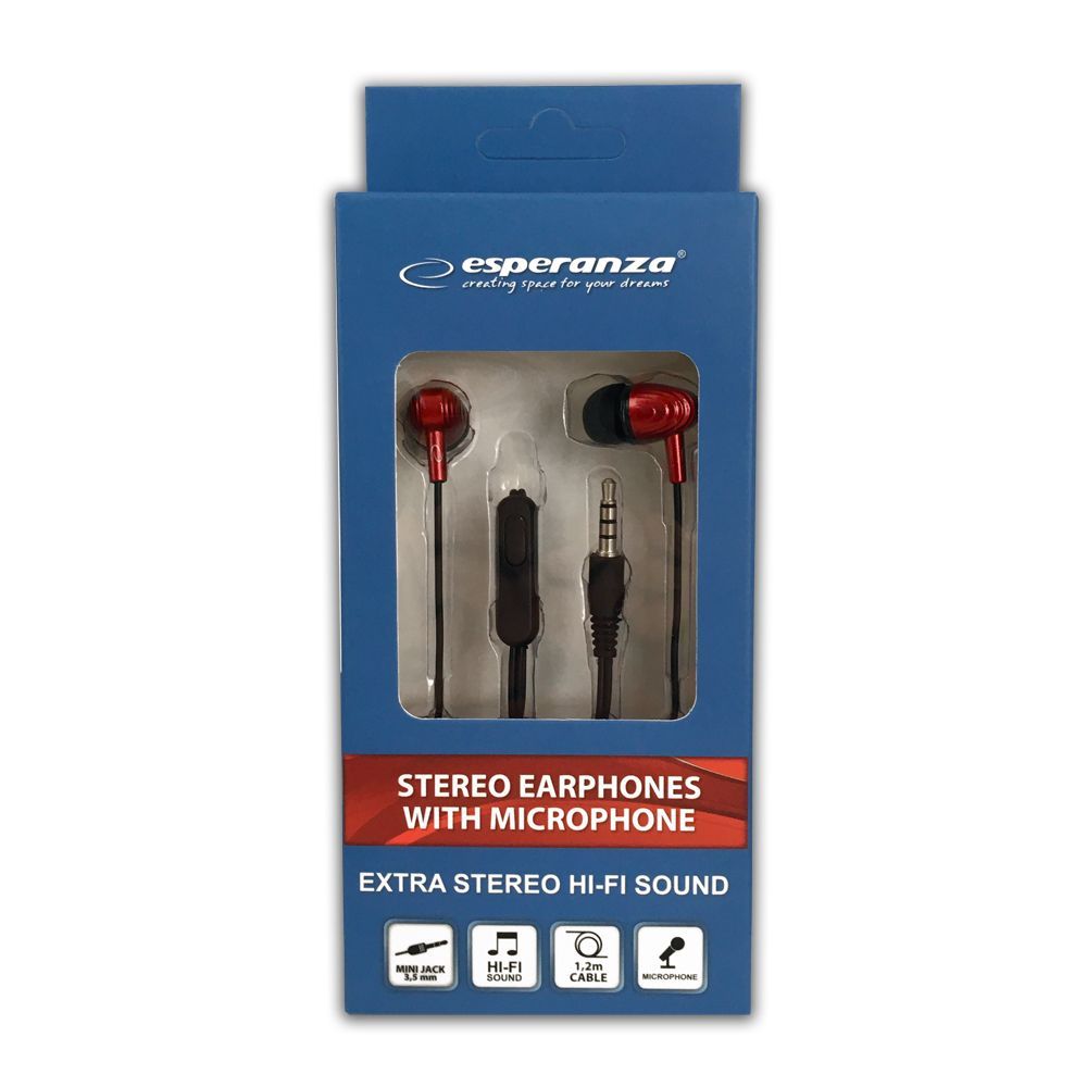 Esperanza EH193KR Headset Black/Red