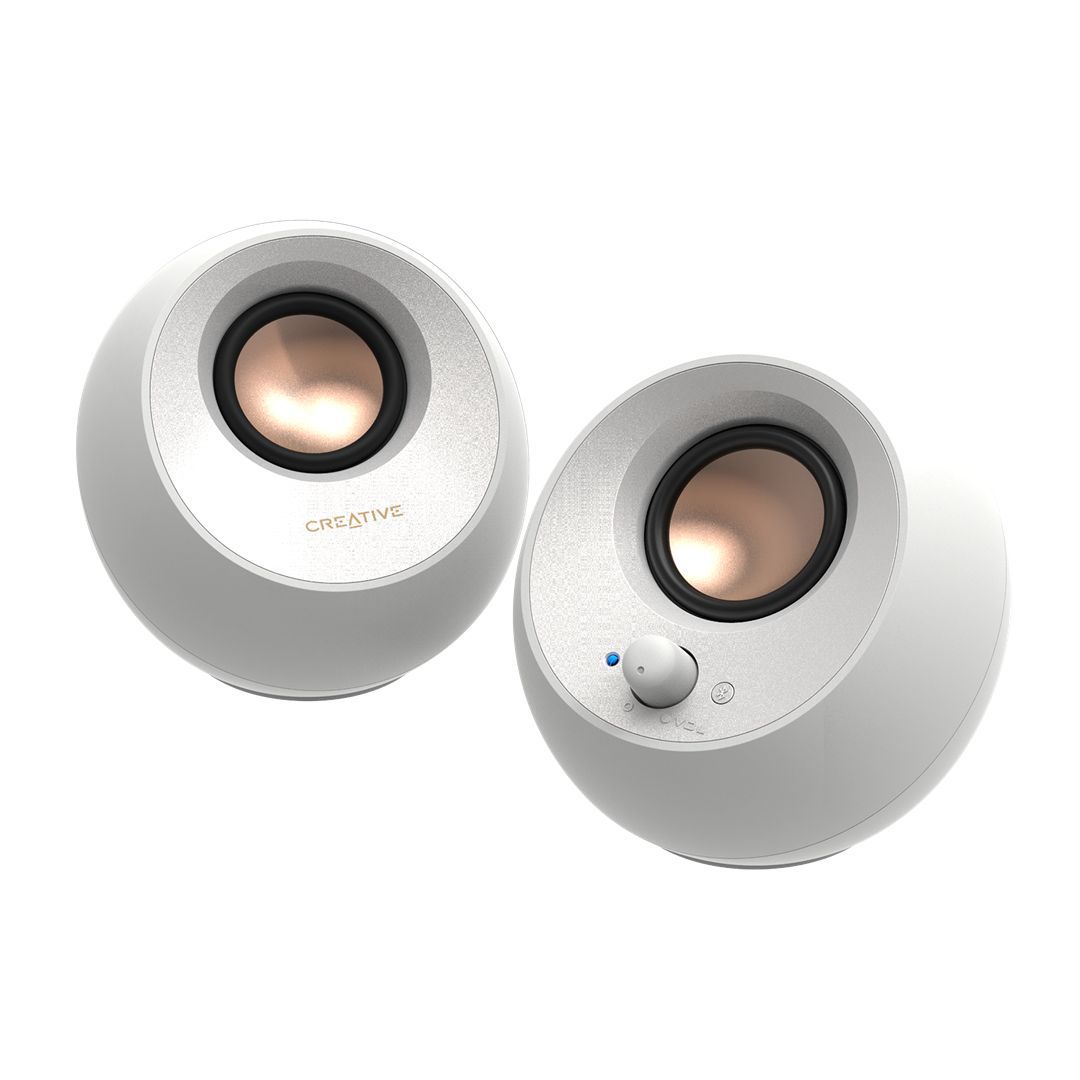 Creative Pebble V3 Minimalistic 2.0 USB-C Speakers with Bluetooth White Creative Pebble V3 Minimalistic 2.0 USB-C Speakers with Bluetooth White