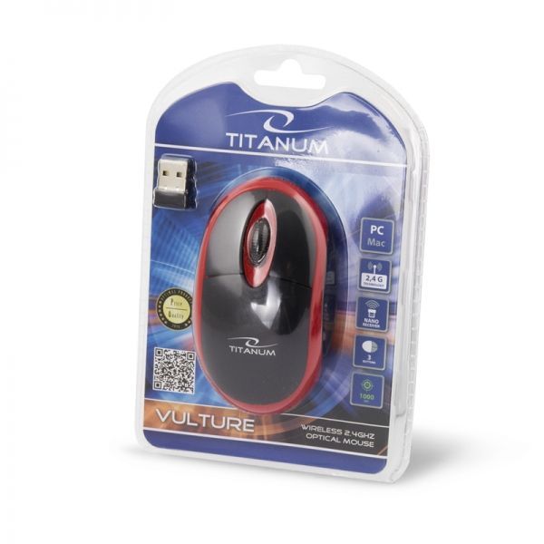 Esperanza Titanum Wireless Mouse Black/Red Esperanza Titanum Wireless Mouse Black/Red