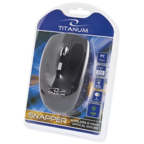 Esperanza Titanum Snapper Wireless Mouse Black Esperanza Titanum Snapper Wireless Mouse Black
