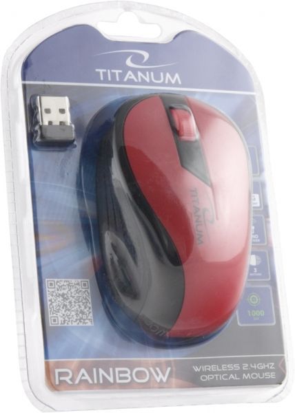 Esperanza Titanum Wireless Mouse Rainbow Red Esperanza Titanum Wireless Mouse Rainbow Red