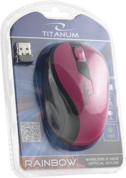 Esperanza Titanum Wireless Mouse Rainbow Pink
