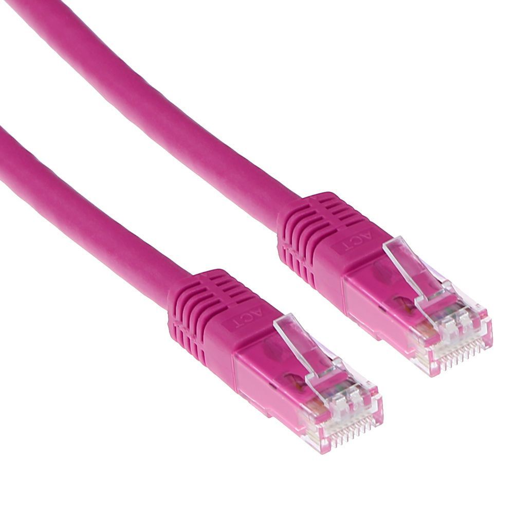 ACT CAT6A U-UTP Patch Cable 2m Pink ACT CAT6A U-UTP Patch Cable 2m Pink