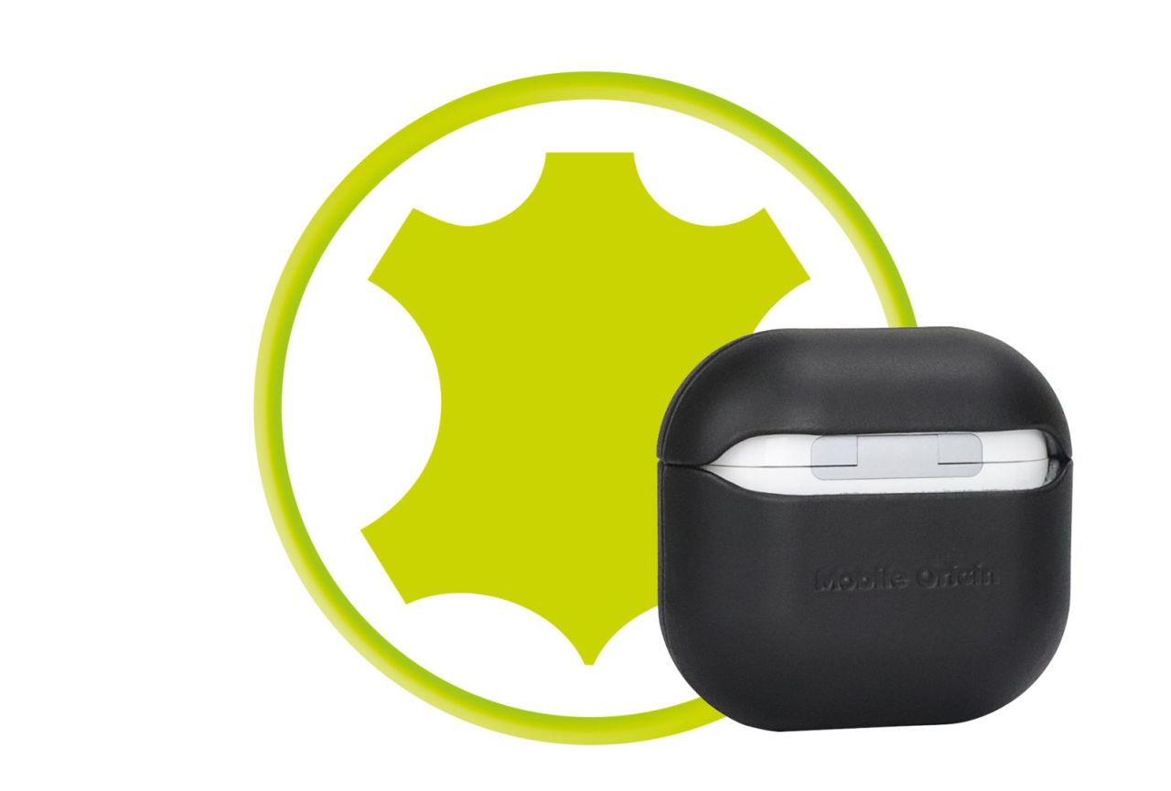 Mobile Origin AirPods 4 Leather case Black