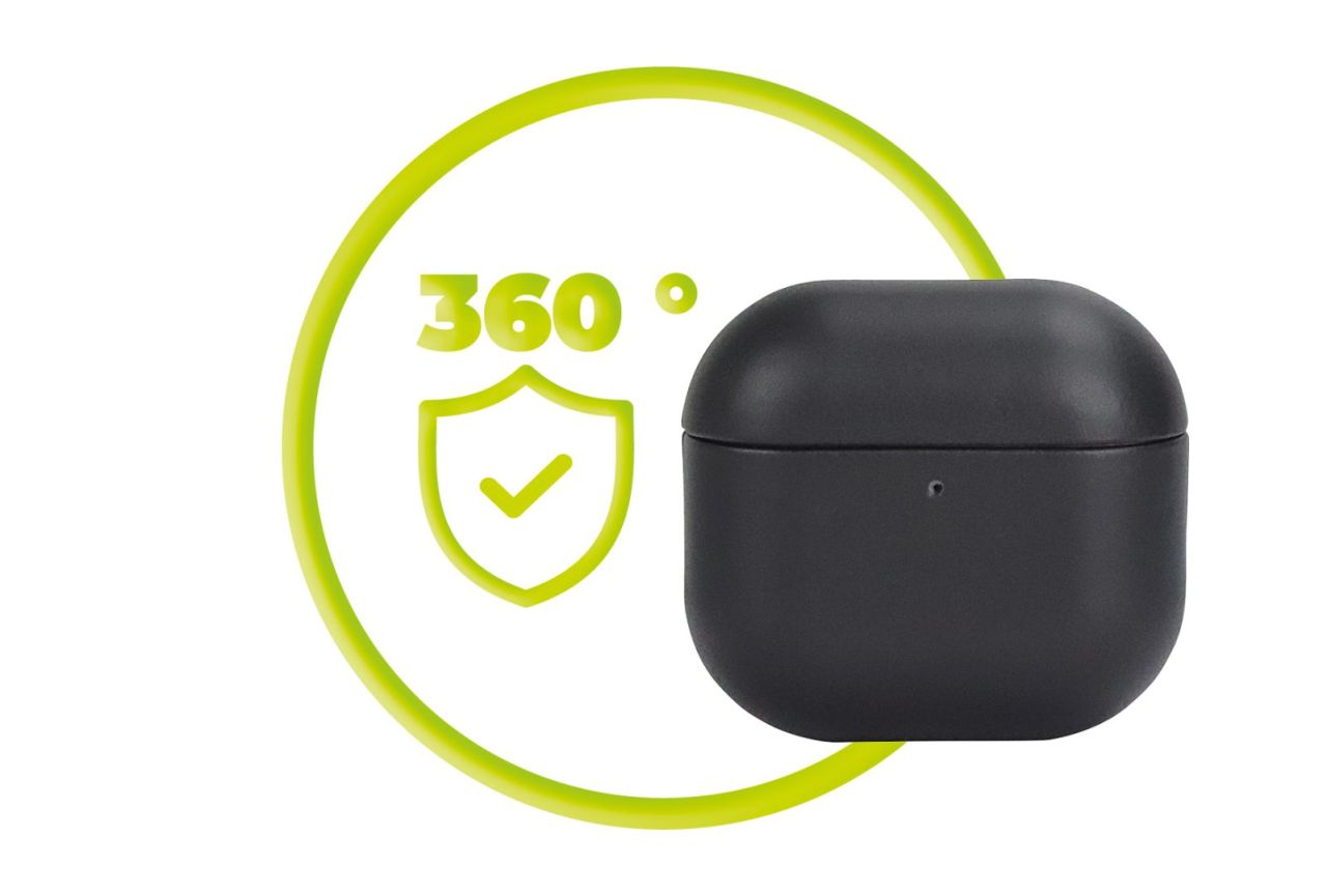 Mobile Origin AirPods 4 Leather case Black