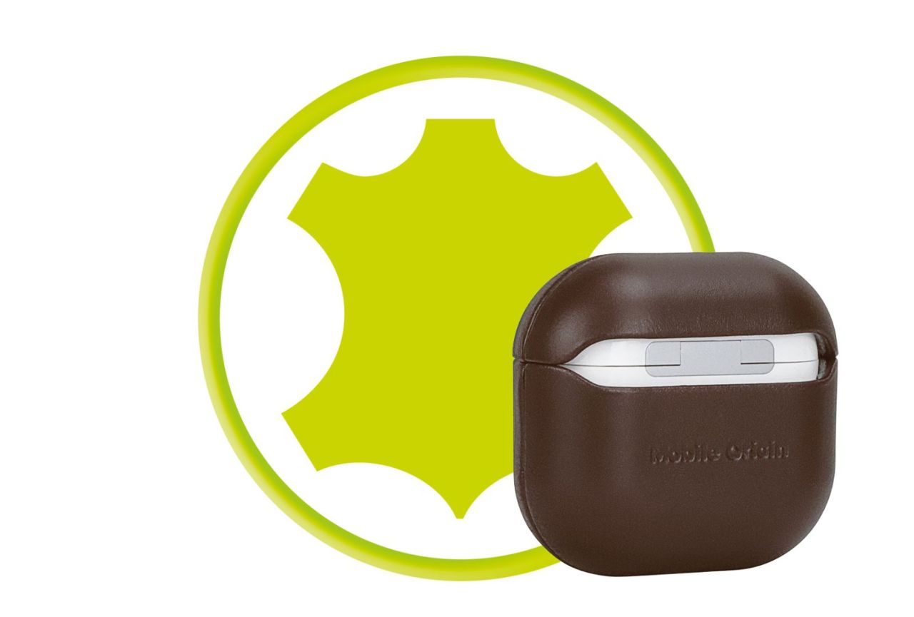 Mobile Origin AirPods 4 Leather case Brown