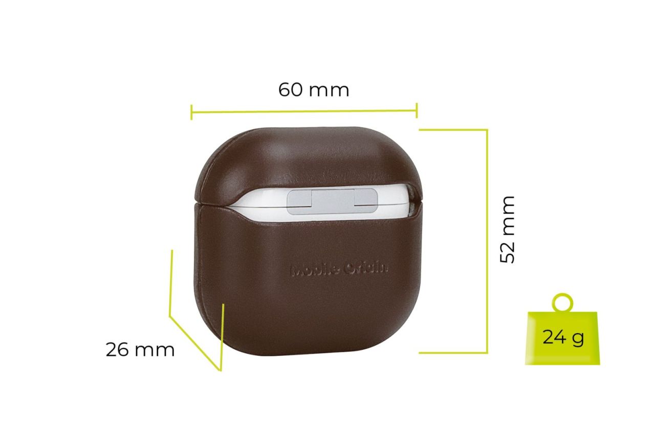 Mobile Origin AirPods 4 Leather case Brown