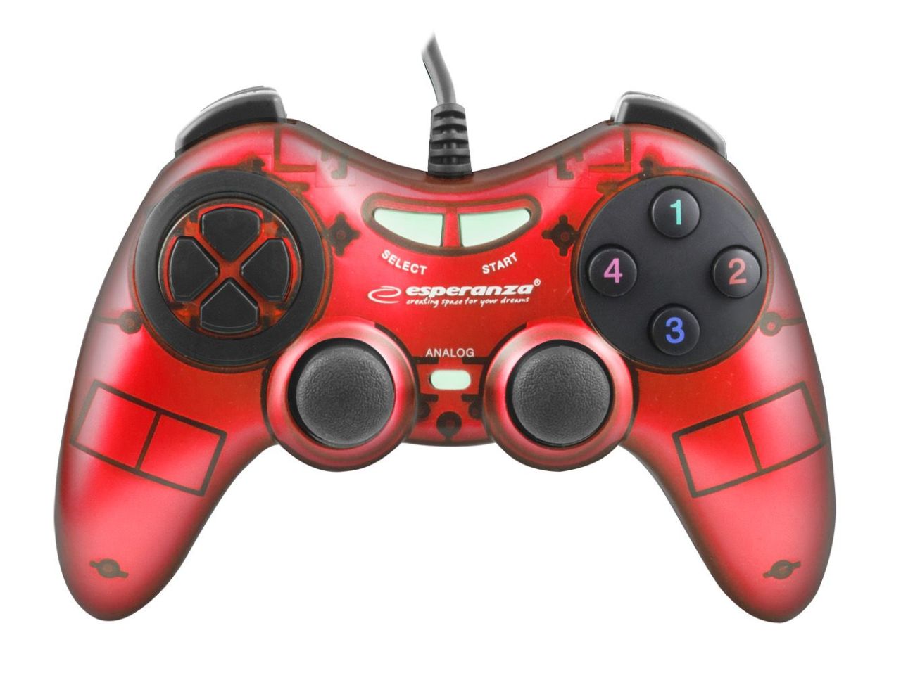 Esperanza Fighter USB Gamepad Red Esperanza Fighter USB Gamepad Red