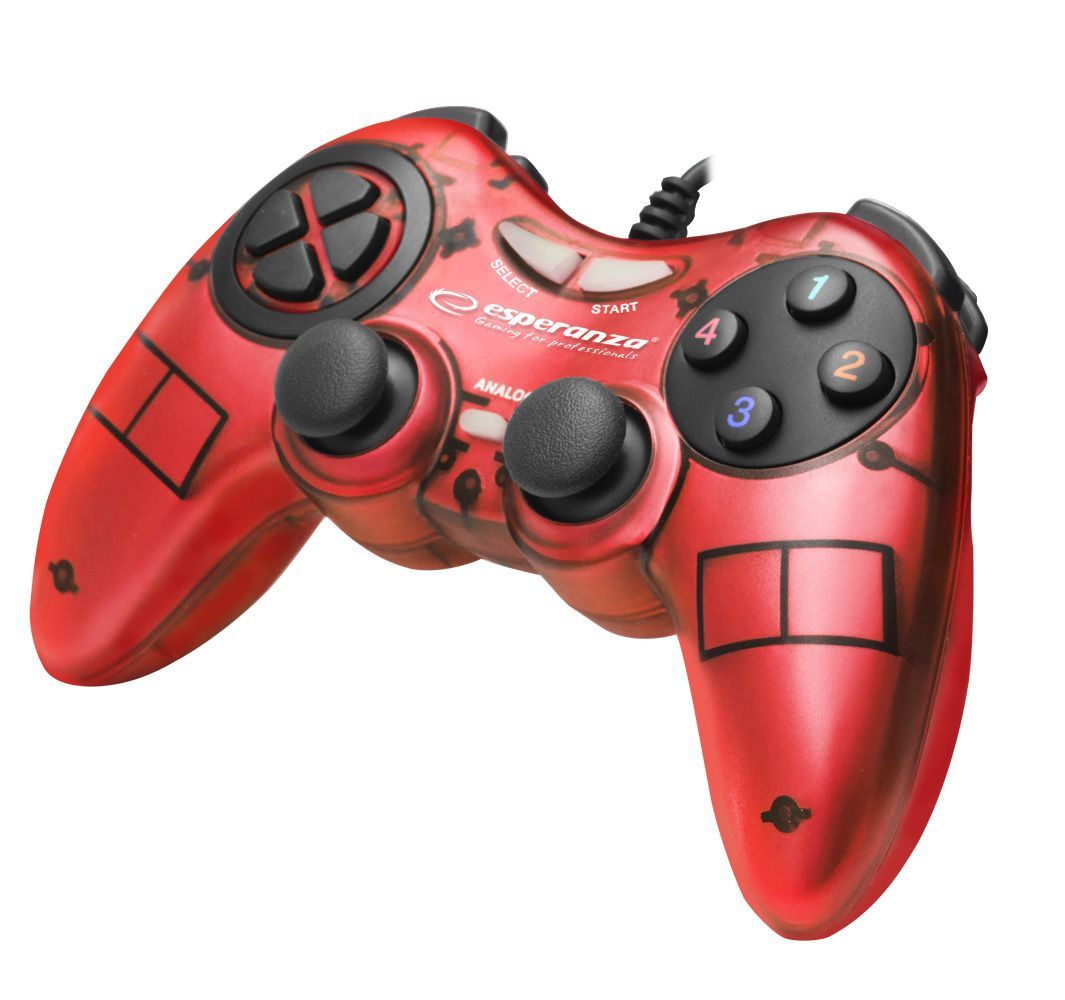 Esperanza Fighter USB Gamepad Red Esperanza Fighter USB Gamepad Red