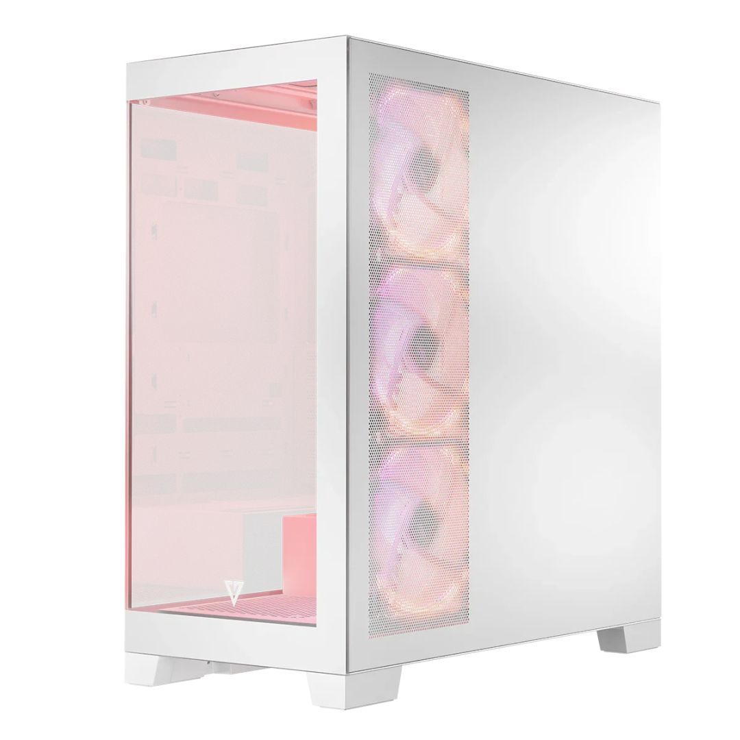 Modecom Volcano Space Apex ARGB Tempered Glass White