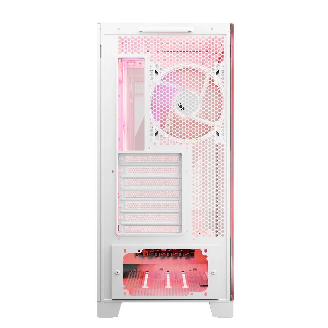 Modecom Volcano Space Apex ARGB Tempered Glass White