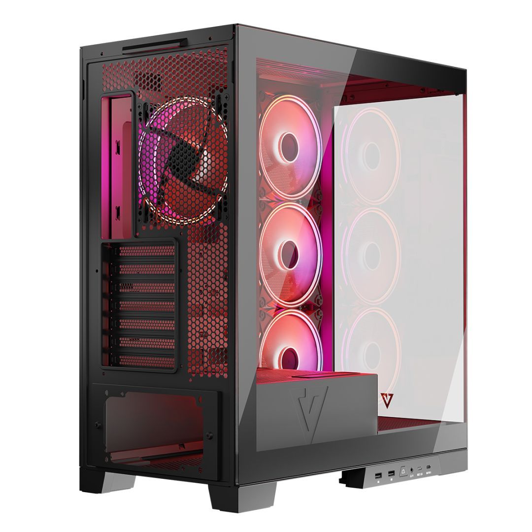 Modecom Volcano Space Apex ARGB Tempered Glass Black