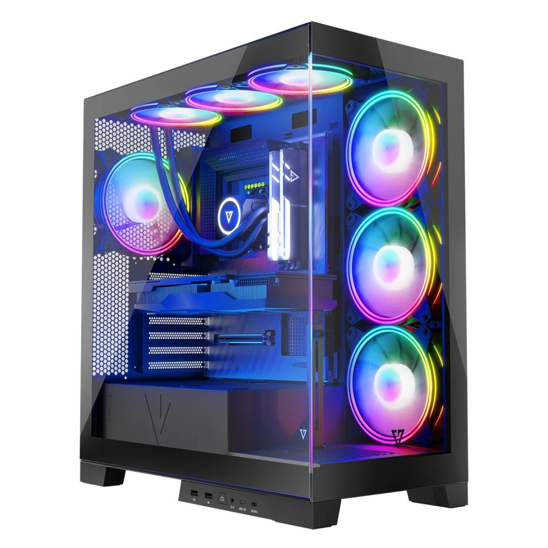 Modecom Volcano Space Apex ARGB Tempered Glass Black