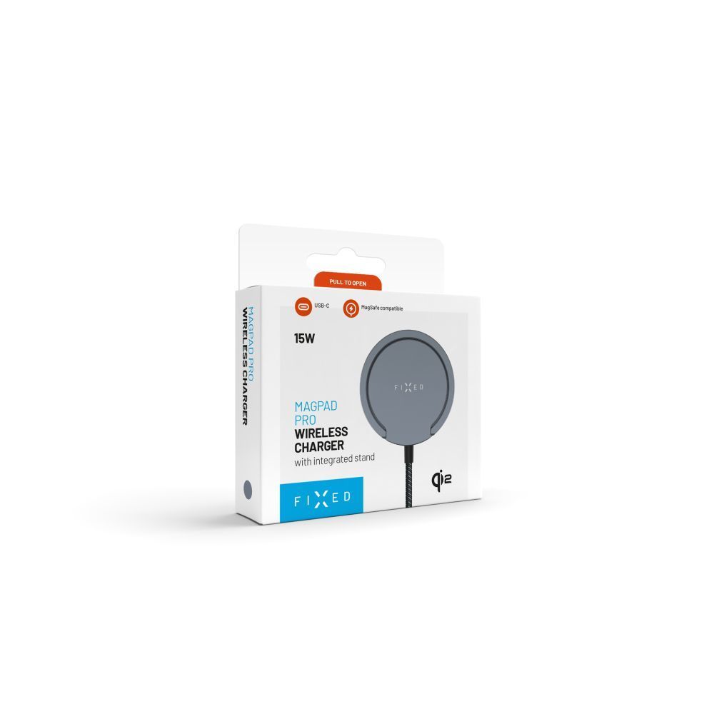 FIXED Wireless töltő Magsafe támogatással, szürke
