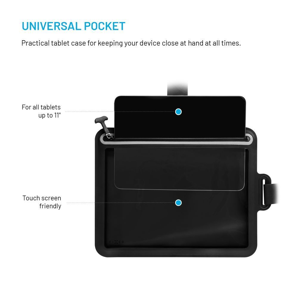 FIXED vízálló tablettok, fekete