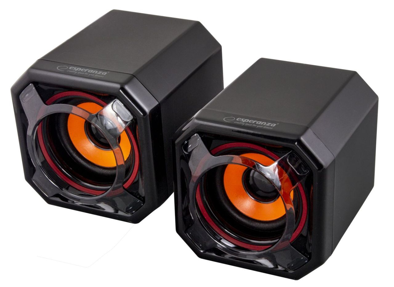 Esperanza Timba USB Stereo Speakers Black/Orange Esperanza Timba USB Stereo Speakers Black/Orange