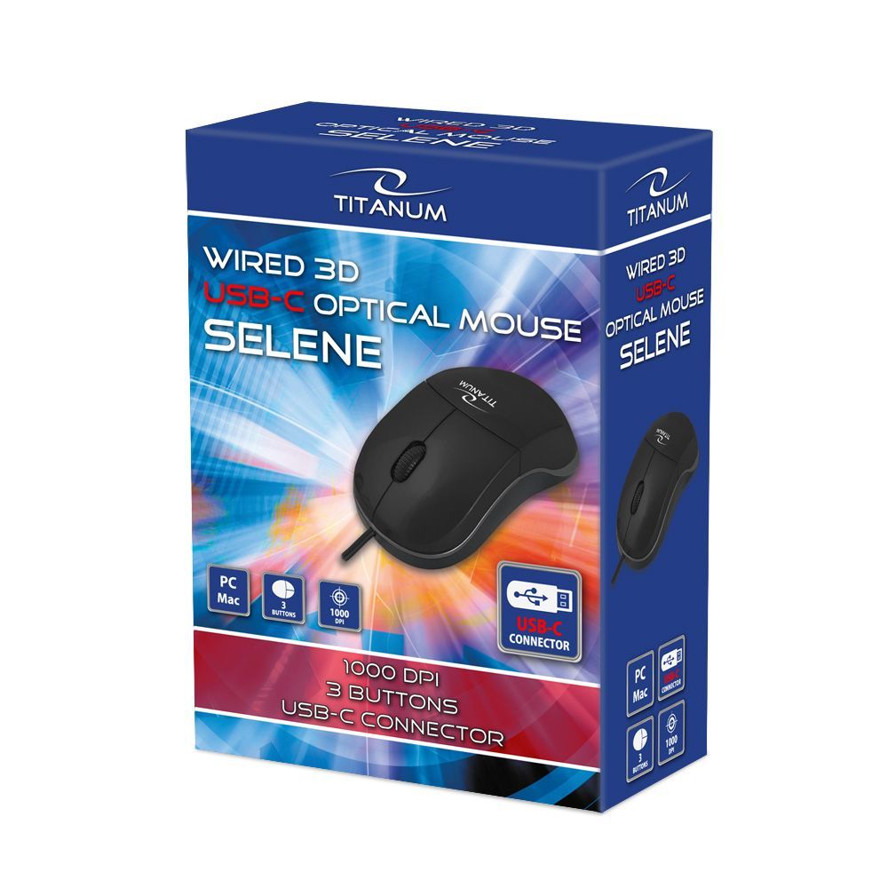 Titanium TM124K Selene Wired Mouse Black Titanium TM124K Selene Wired Mouse Black