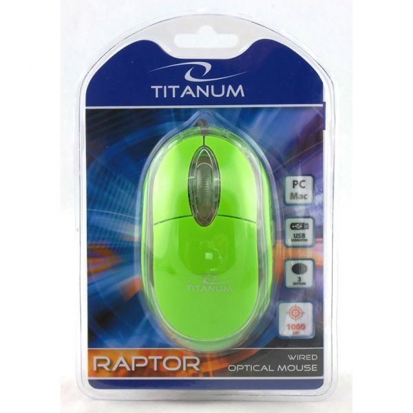 Titanium TM102G Raptor Wired Mouse Green Titanium TM102G Raptor Wired Mouse Green