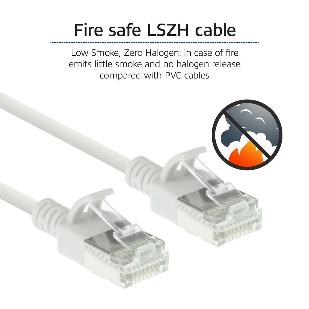 ACT CAT6A U-FTP Patch Cable 0,5 White ACT CAT6A U-FTP Patch Cable 0,5 White