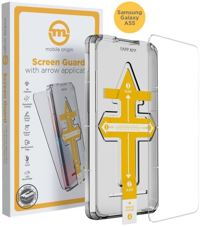 Mobile Origin Screen Guard with arrow applicator Galaxy A55 Mobile Origin Screen Guard with arrow applicator Galaxy A55
